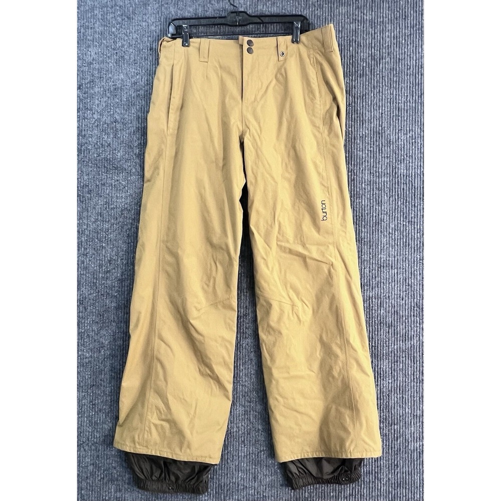 Burton Mustard Yellow Snowboarding Pants Mens Medium Adjustable Waist Baggy Fit
